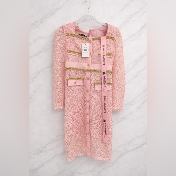 Bella Barnett Dresses & Skirts - NWT Bella Barnett Elegant Pink Long Sleeve Dress
